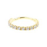 Nickelfreier Edelstahl-Click-Ring – 1,5 mm Zirkonia Clear