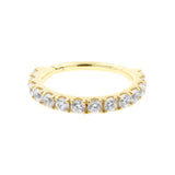 Nickelfreier Edelstahl-Click-Ring - 1,75 mm Zirkonia Clear