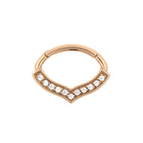 Chirurgischer Stahl Daith Clicker – Zirkonia Drop Roségold