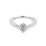 Chirurgischer Stahl Conch Clicker - Square Silber