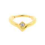 Chirurgischer Stahl Conch Clicker - Quadratisch Gold