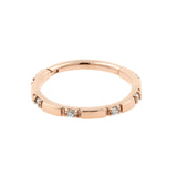Chirurgischer Stahl Conch Clicker - Stab & Edelsteine Roségold