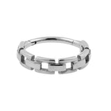 Chirurgischer Stahl Conch Clicker - Kette Silber