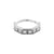 Nikkelvrij Staal Octagon Click Ring Ingezet Met Zirkonia Zilver