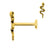 Chirurgisch Stalen Labret Stud - Slang Goud