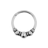 Vintage-Ring aus chirurgischem Stahl Silber