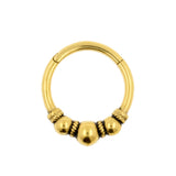 Vintage-Style-Ring aus chirurgischem Stahl Gold