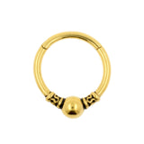 Chirurgischer Stahlring im Vintage-Stil Gold