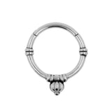 Chirurgischer Edelstahlring im Vintage-Stil Silber