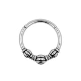 Vintage-Stil-Ring aus chirurgischem Stahl Silber