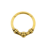 Chirurgischer Edelstahlring im Vintage-Stil Gold