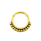 Chirurgischer Stahl Click-Ring - Vintage Dots Gold