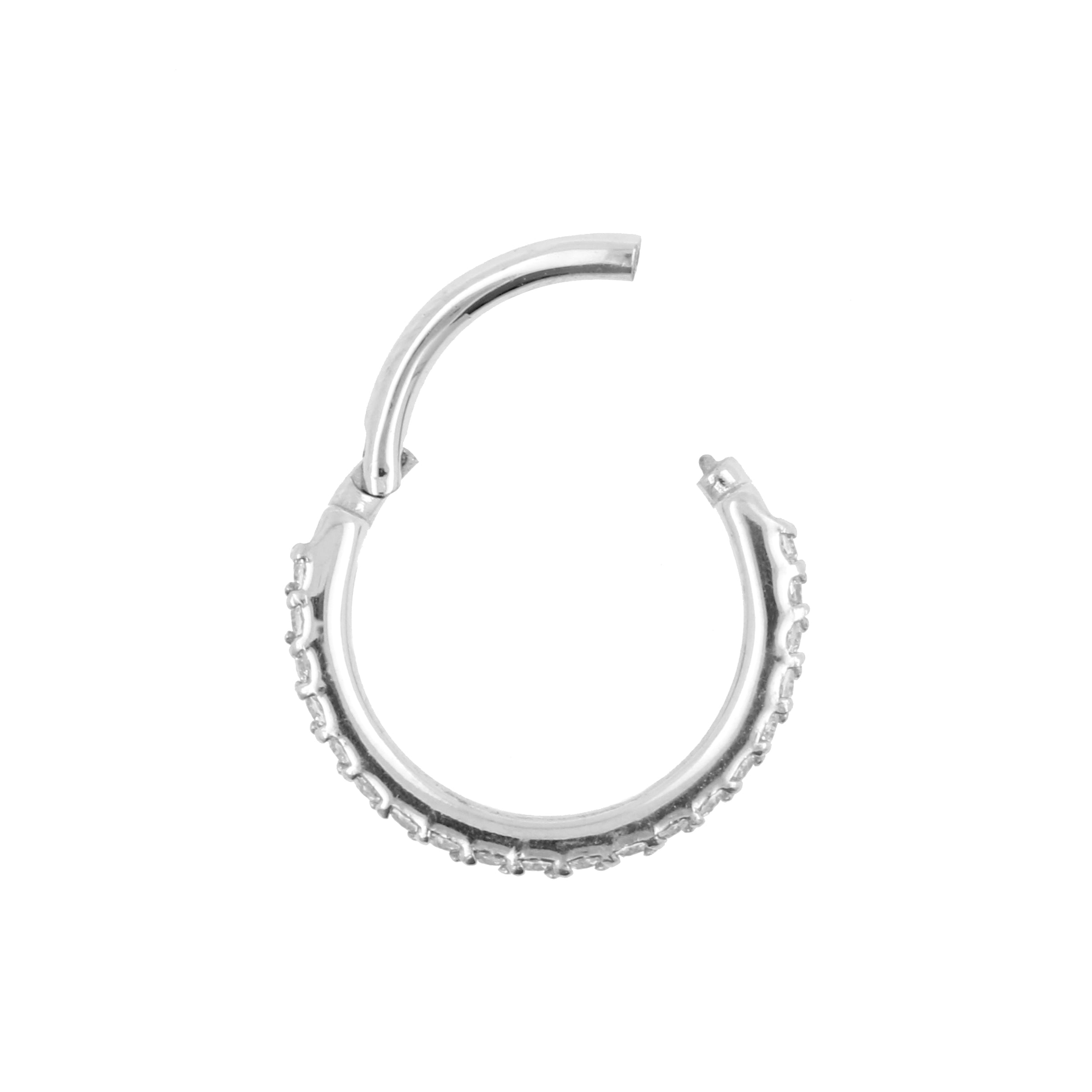 Chirurgisch Stalen Double Click Ring - Zirkonia Zilver