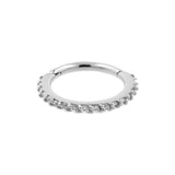 Chirurgischer Stahl Nasenring mit Zirkonia Silber