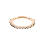 Chirurgischer Stahl Nasenring mit Zirkonia Roségold