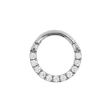 Chirurgischer Edelstahl-Zirkonia-Ring Silber