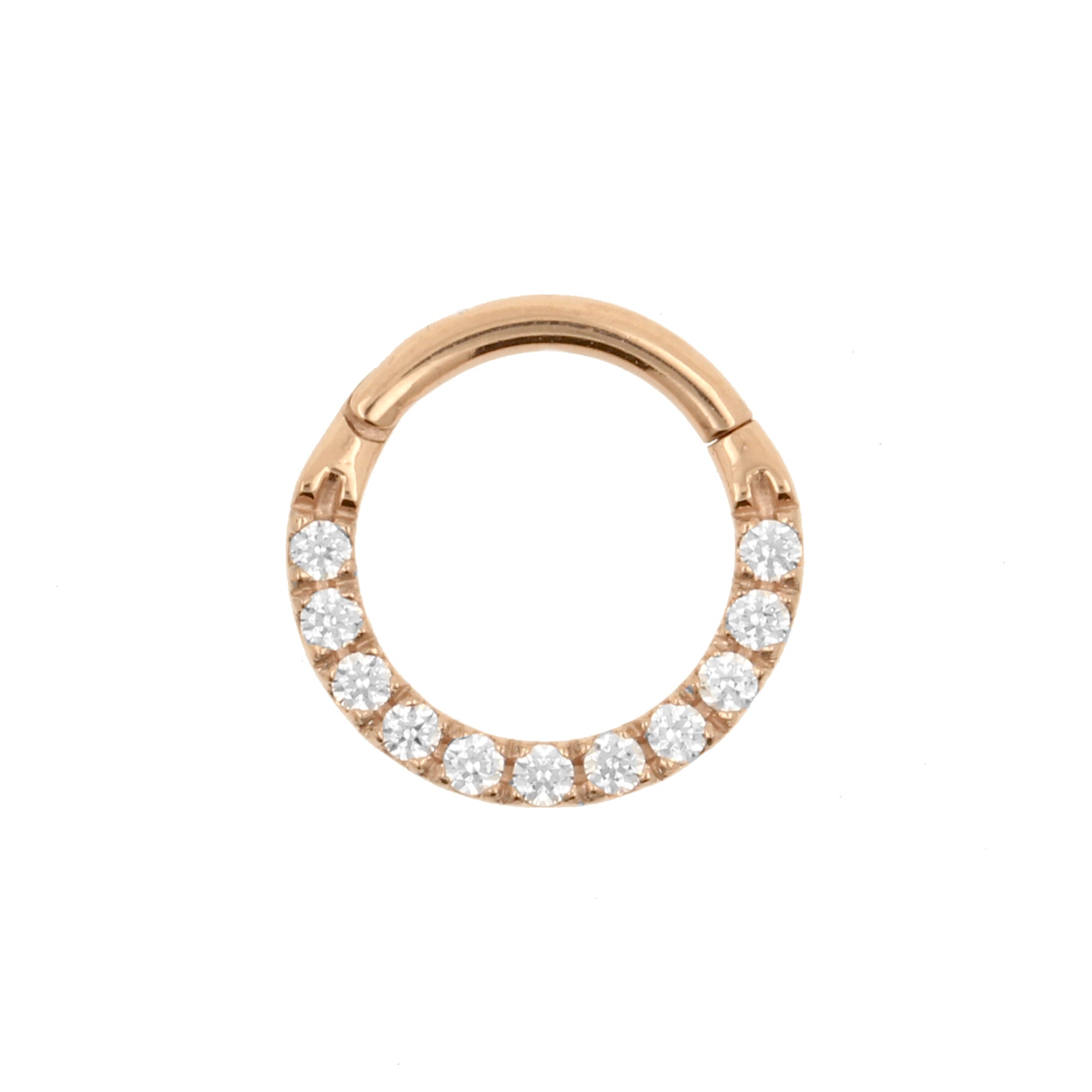 Chirurgisch Stalen Zirkonia Ring Rose Goud