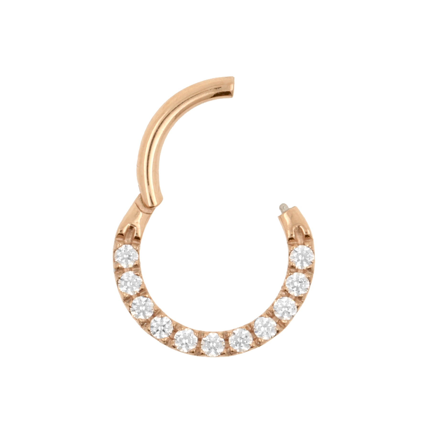 Chirurgisch Stalen Zirkonia Ring Rose Goud