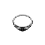 Chirurgischer Stahl Daith Clicker - Lined Teardrop Silber