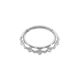 Chirurgischer Stahl Daith Clicker - Kleine Lotus Silber