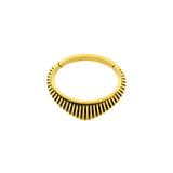 Chirurgischer Stahl Daith Clicker – Lined Teardrop Gold