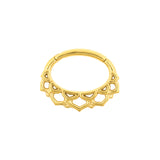 Chirurgischer Stahl Daith Clicker - Ornamentale Lotus Gold