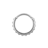Chirurgischer Stahl Click-Ring - Dreiecke Silber