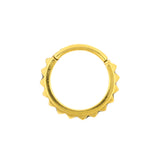 Chirurgischer Stahl Click-Ring - Dreiecke Gold
