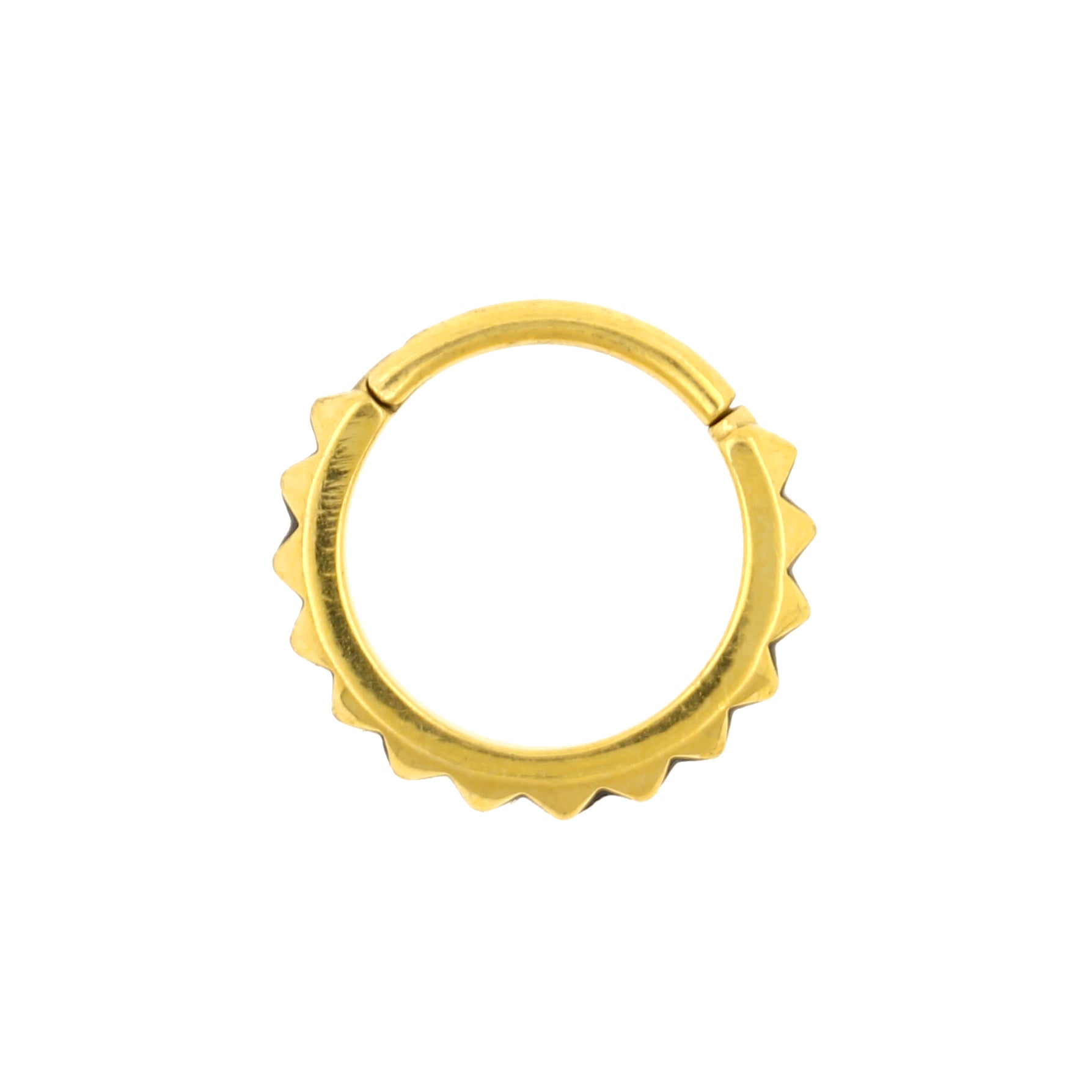 Chirurgisch Stalen Click Ring - Triangles Goud
