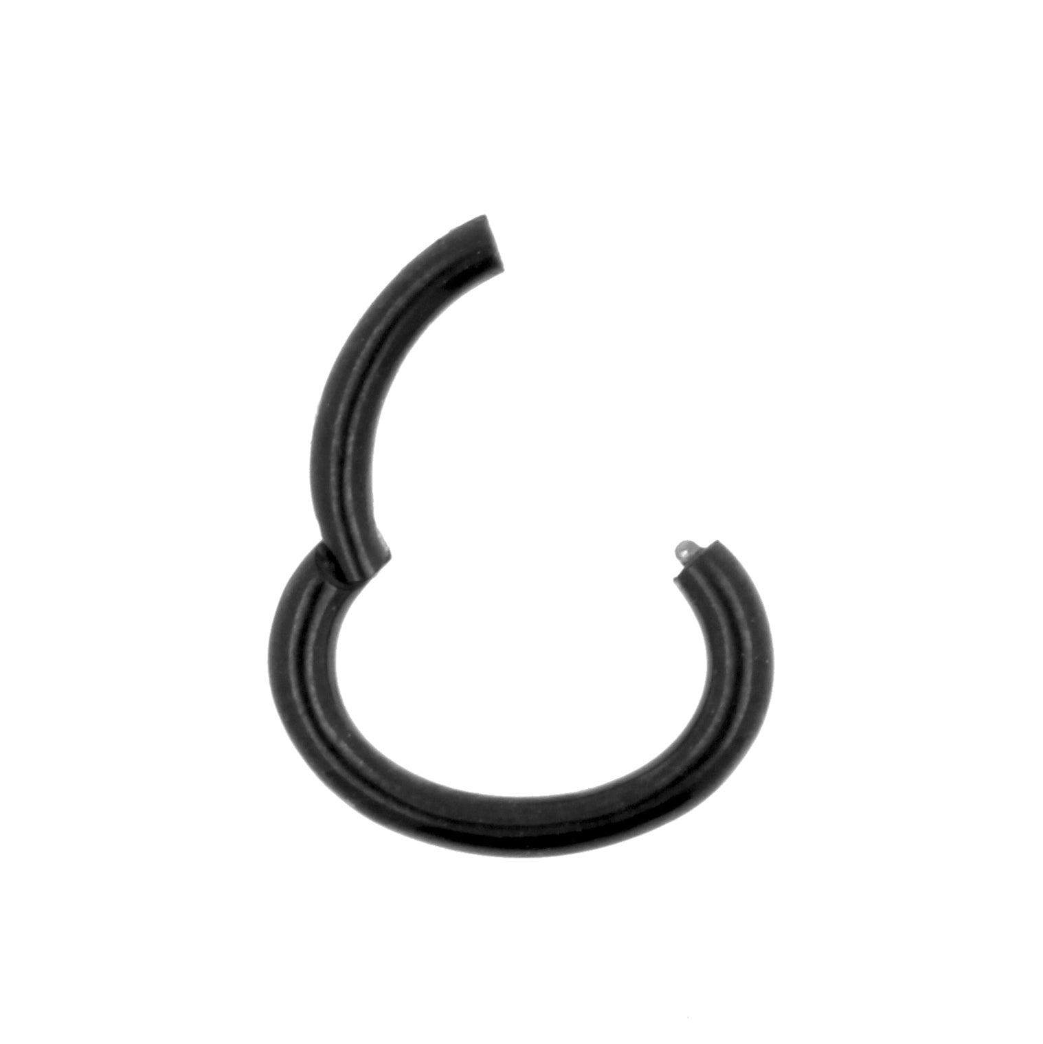 Chirurgisch Stalen Ovale Clickring Voor Rookpiercings Zwart