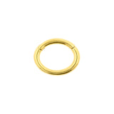 Chirurgischer Stahl Ovaler Clickring für Rook-Piercings Gold