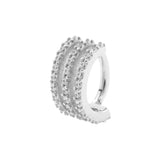 Nickelfreier Stahl-Rook-Clicker – Triple Ring Silber