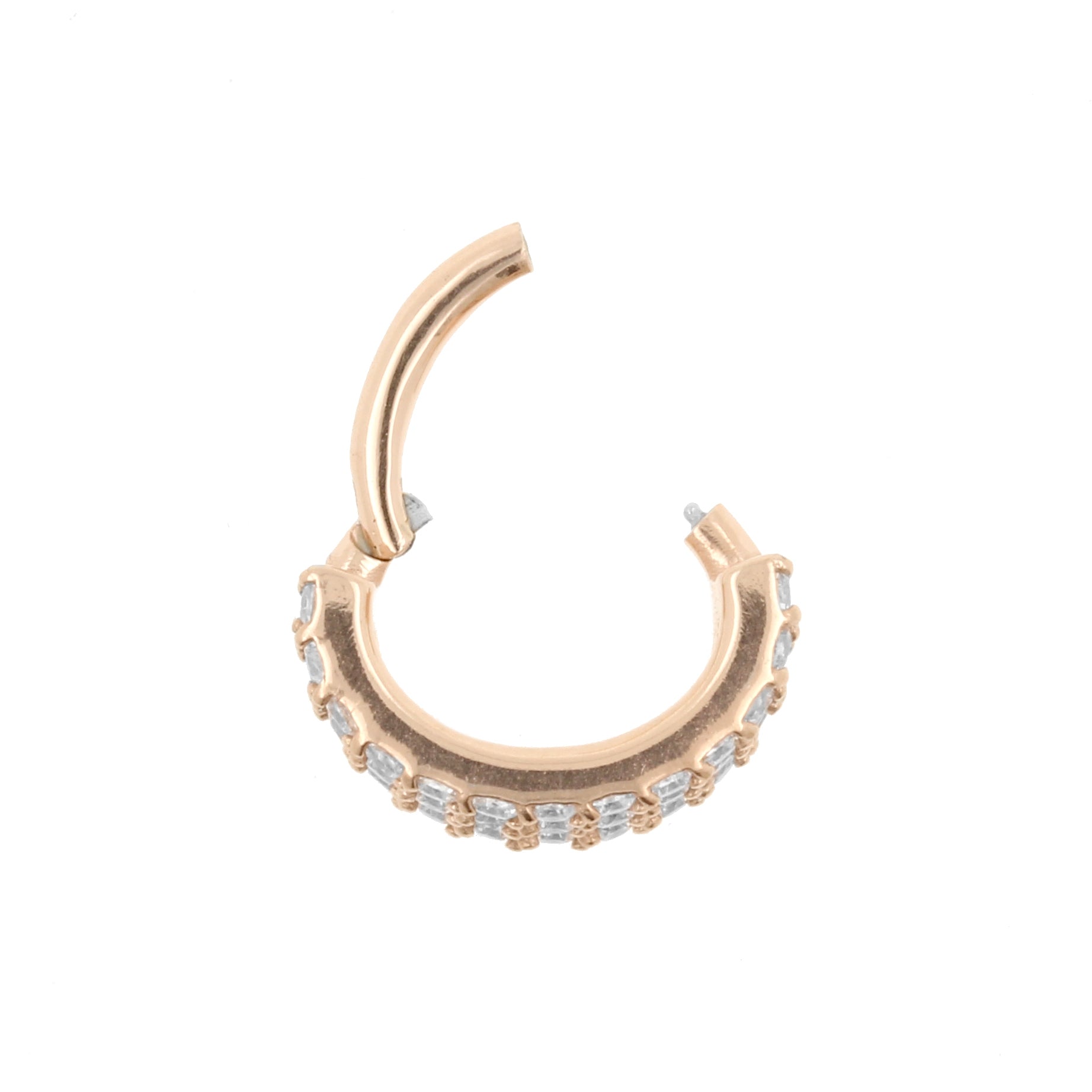 Nikkelvrij Stalen Rook Clicker - Triple Ring Rose Goud
