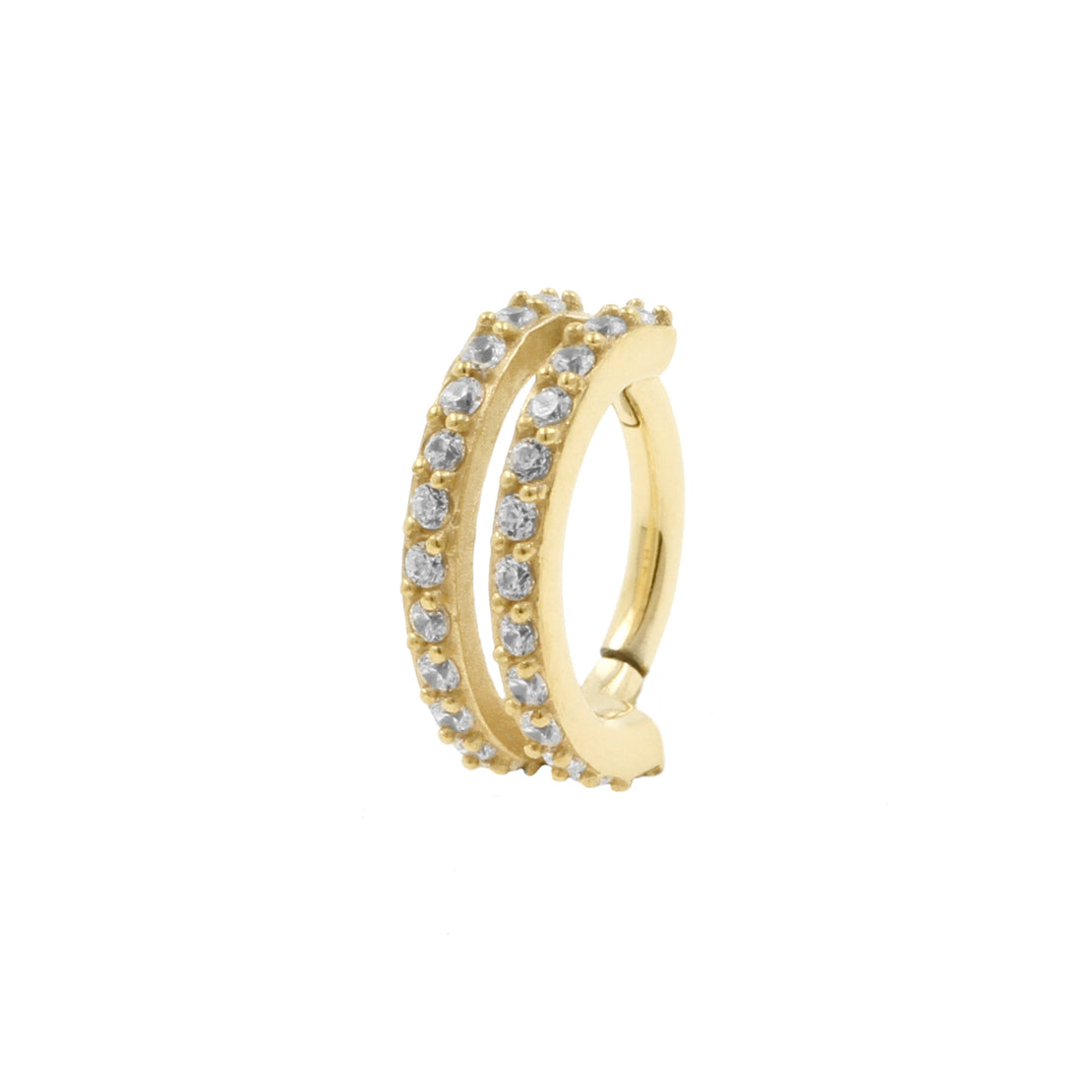 Nikkelvrij Staal Rook Clicker - Double Ring Goud