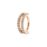 Nickelfreier Stahl-Rook-Clicker – Doppelring Roségold