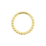 Nickelfreier Edelstahl-Click-Ring - Dots Gold