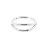 Nickelfreier Stahl-Click-Ring - Double Hoop Silber
