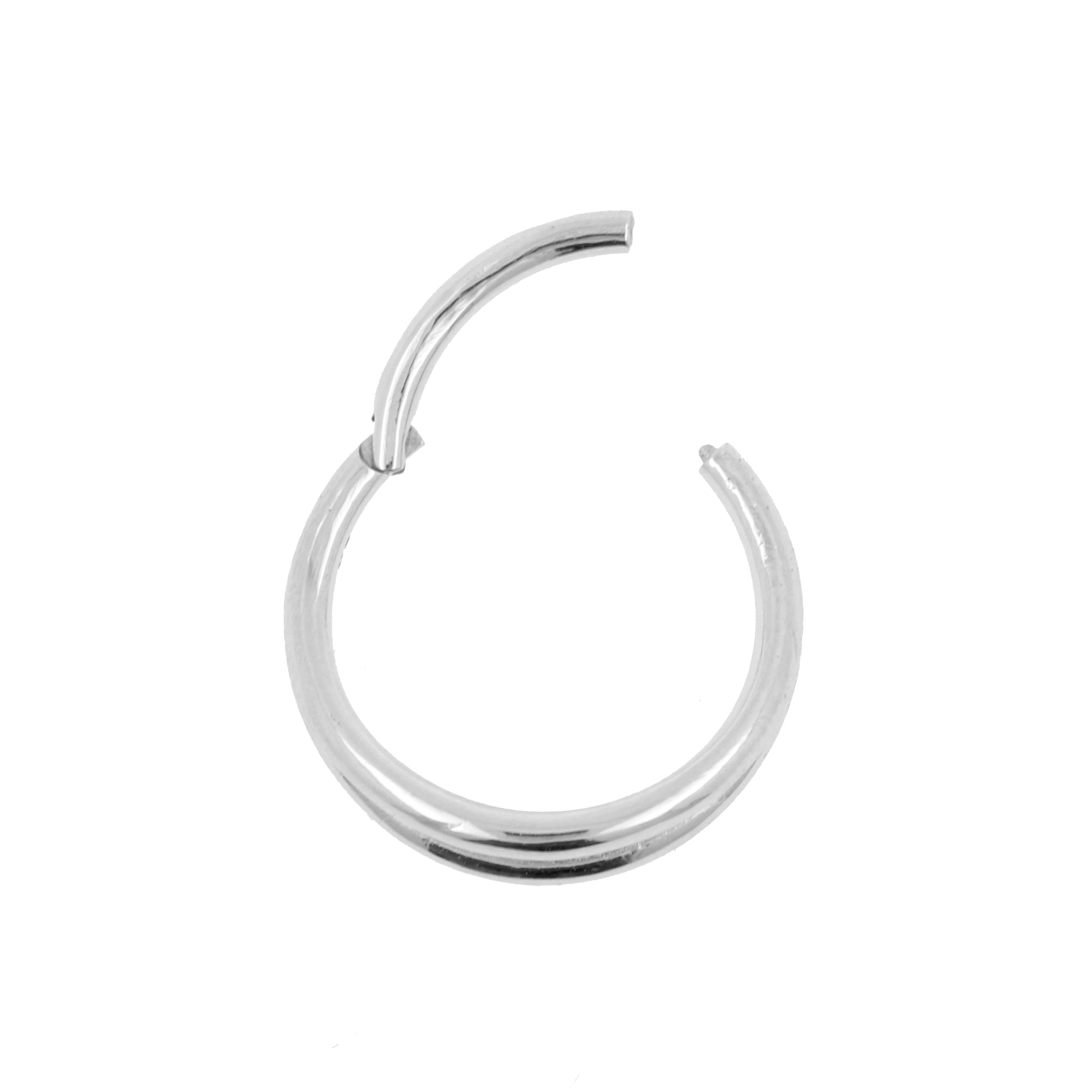 Nikkelvrij Stalen Click Ring - Double Hoop Zilver