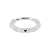 Nickelfreier Stahl-Click-Ring - Nieten Silber
