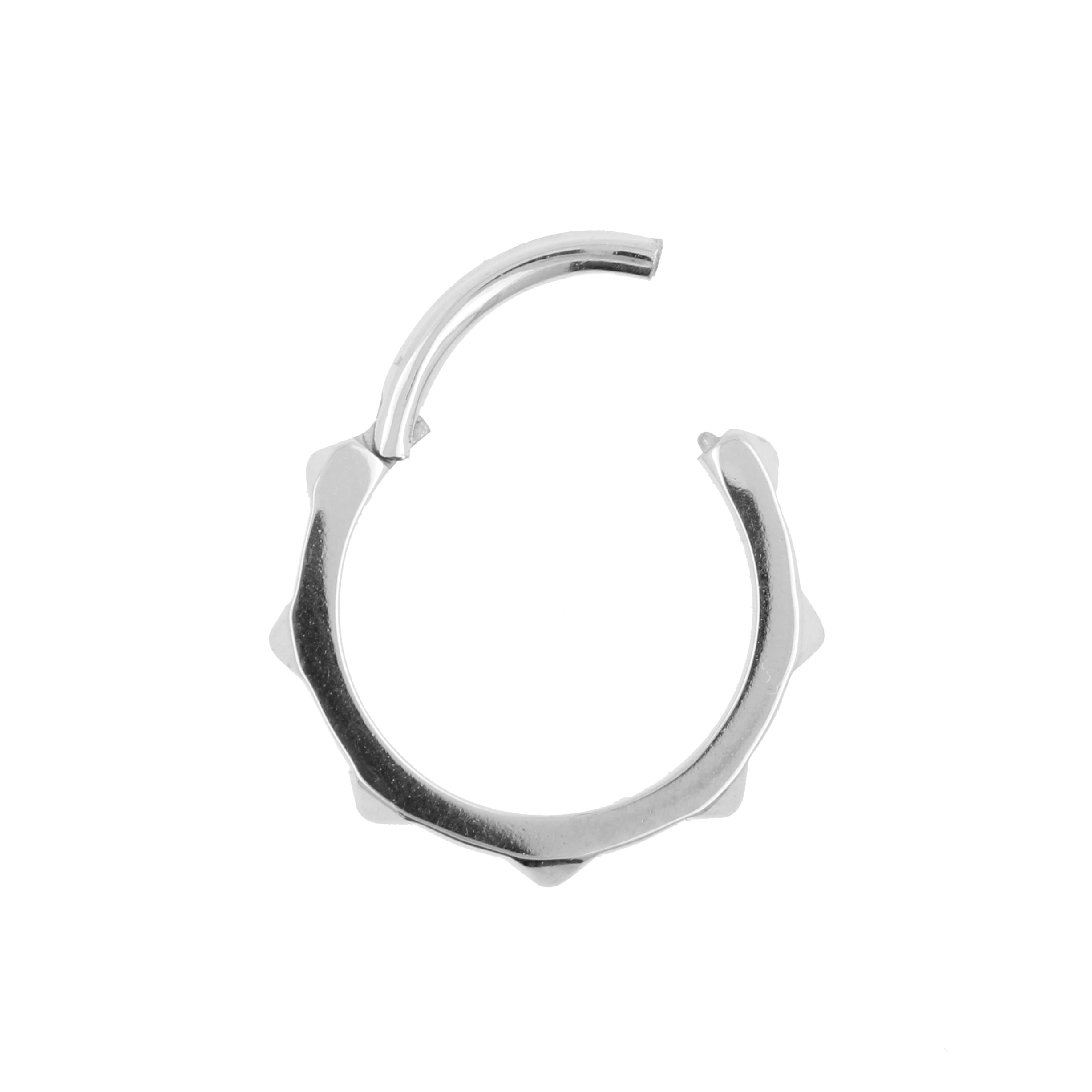 Nikkelvrij Stalen Click Ring - Studs Zilver