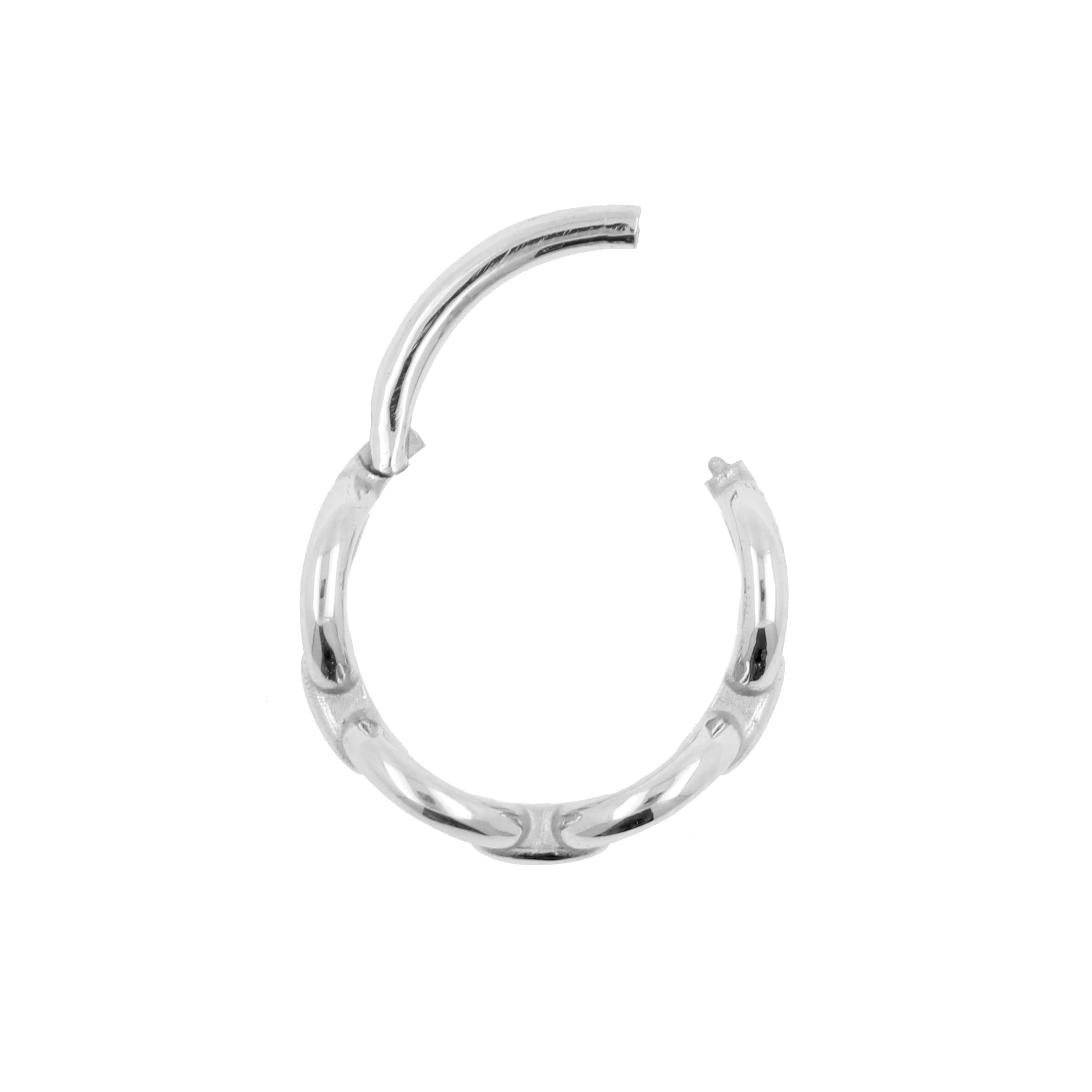Nikkelvrij Stalen Click Ring - Chain Zilver