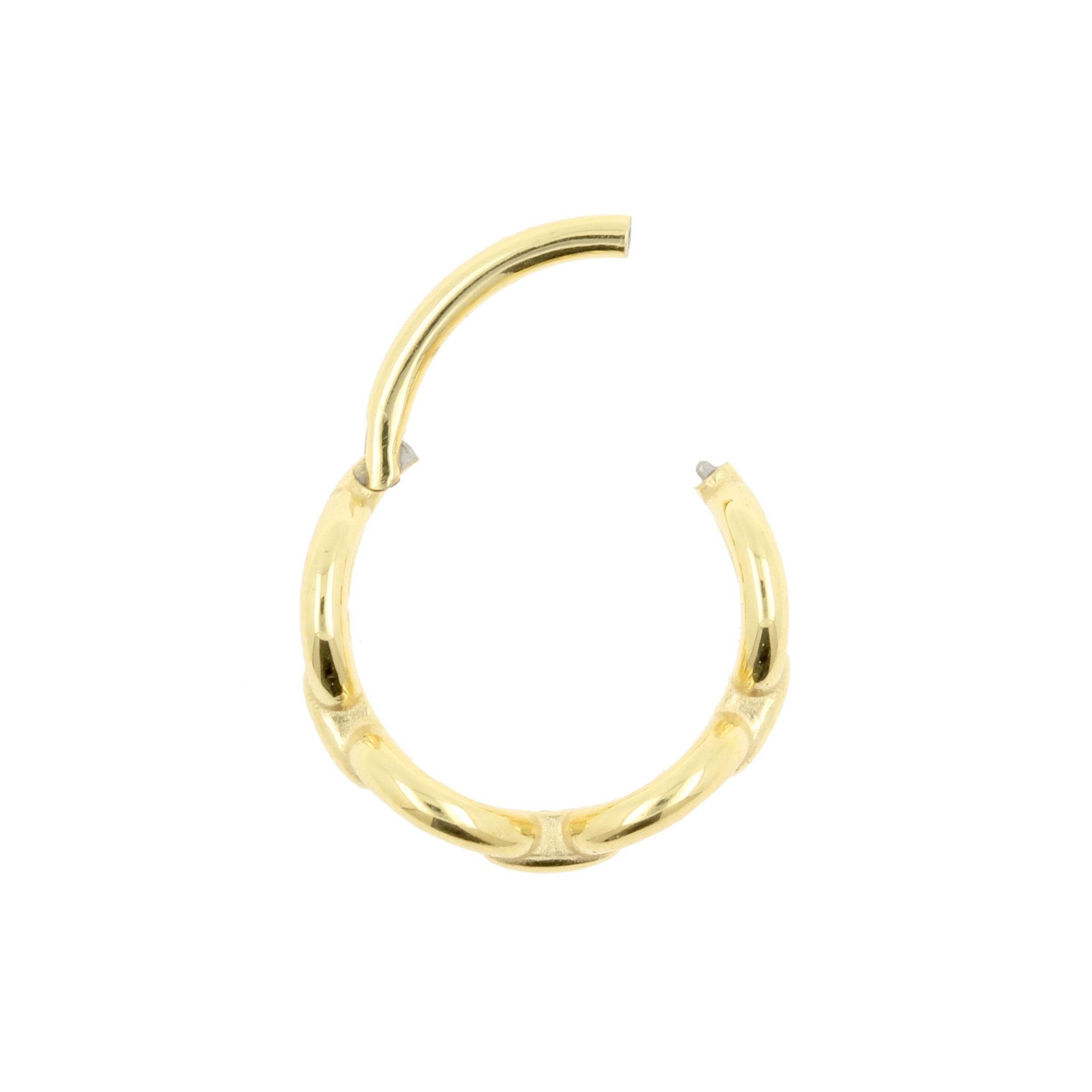 Nikkelvrij Stalen Click Ring - Chain Goud