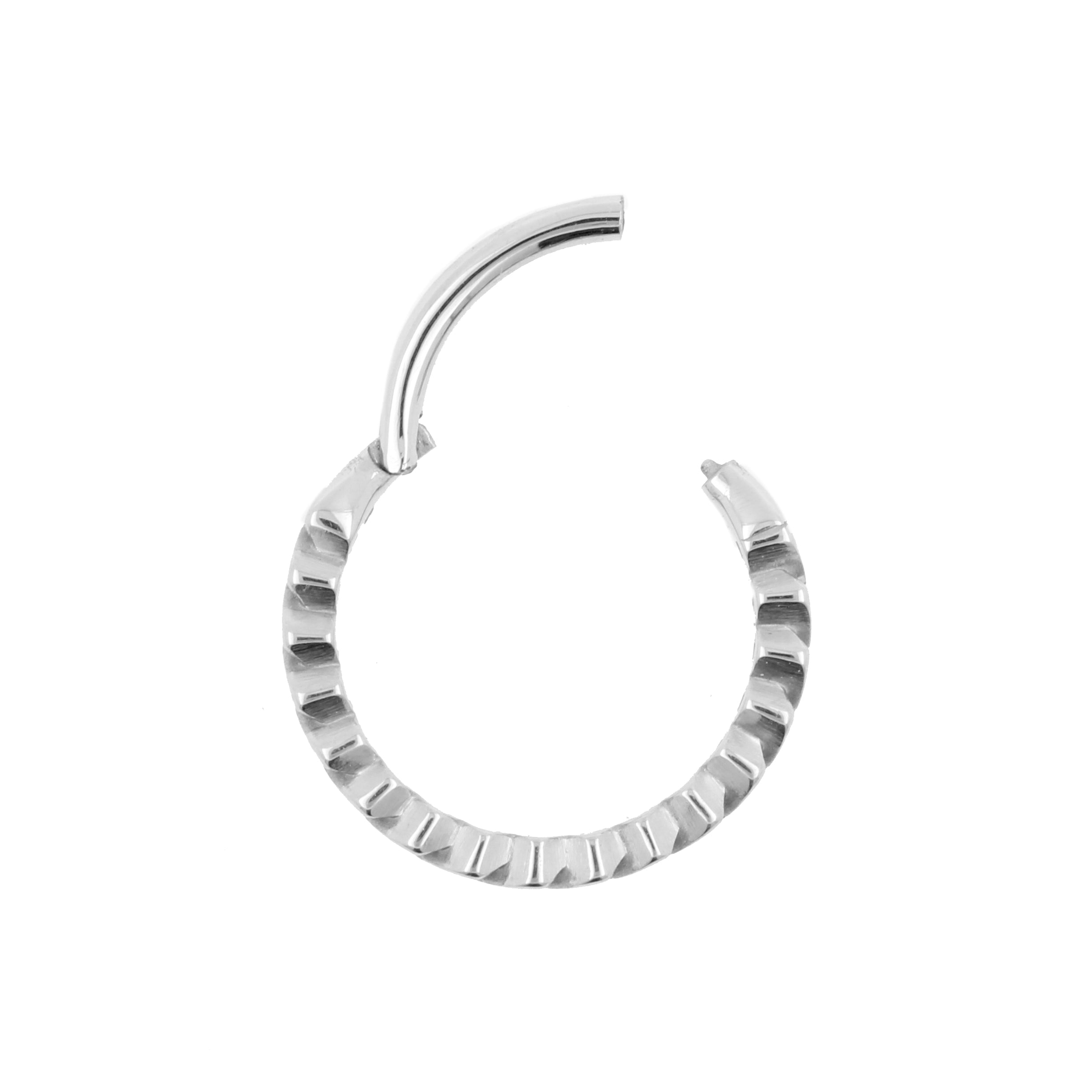 Nikkelvrij Stalen Click Ring - Chain Zilver