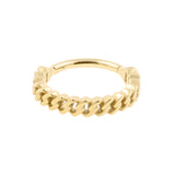 Nickelfreier Edelstahl-Click-Ring - Kette Gold