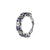 Nikkelvrij Staal Click Ring - Zirkonia Dots Zilver