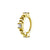 Nikkelvrij Staal Click Ring - Zirkonia Chain Goud