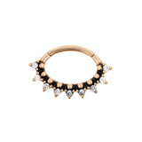 Chirurgischer Stahl Daith Clicker – Zirkonia Vintage Dots Roségold