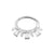 Surgical Steel Daith Clicker - Rectangle Crown Silver