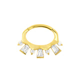 Chirurgischer Stahl Daith Clicker – Rechteckige Krone Gold