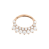 Chirurgischer Stahl Daith Clicker - Zirkonia Krone Roségold